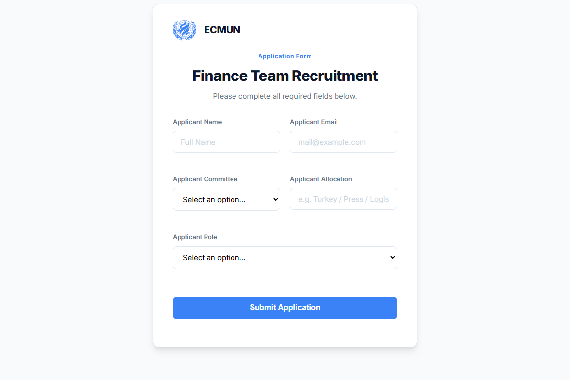 ECMUN Email Otomasyonu